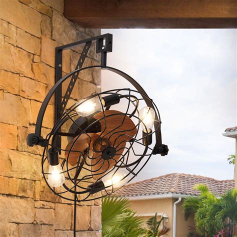 Williston Forge 20" Cristofaro Fansconce Wall Mounted Fan with Light ...