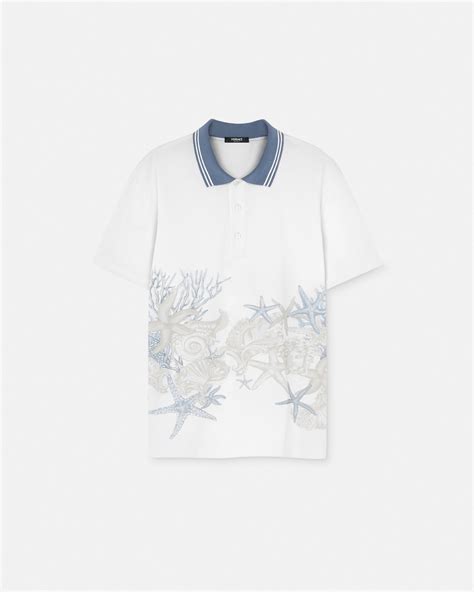Polo Barocco Sea Blanco,Estampado | VERSACE