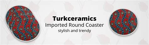 TurkCeramics by OMKAR INTERNATIONAL Imported Round Coaster (16 cm ...