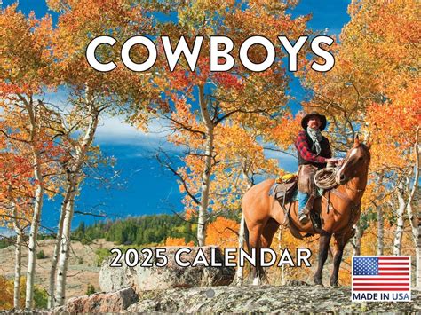 Amazon.com: Western Calendar 2025 Monthly Wall Cowboy Calender 12 Month ...