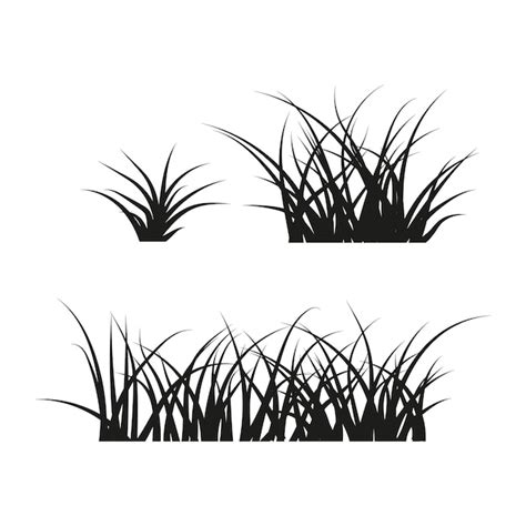 Herbe Silhouette d'herbe | Vecteur Premium