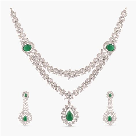 Buy Lainey Nakshatra CZ Layered Necklace Set | Tarinika – Tarinika India