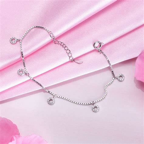 Buy Circle of Elegance Rhodium-Plated Women's Silver Bracelets – Zavya