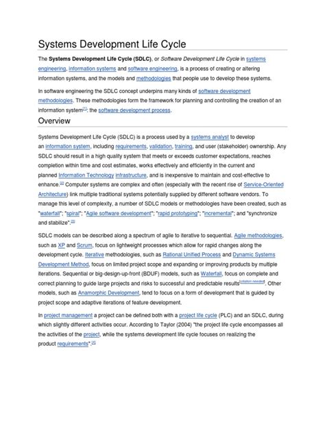 Image result for System Development Life Cycle Documentation Example.pdf