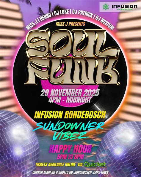 Soul Funk , Infusion Rondebosch, Cape Town, 29 November 2025 | AllEvents