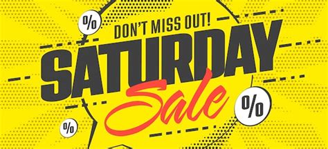Saturday sale banner advertising discount offer | Premium Vector