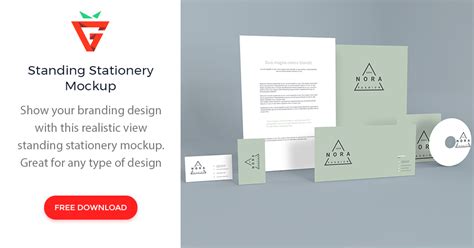 Standing Stationery PSD Mockup - graphberry.com