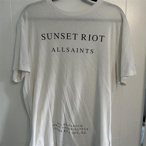 All saints T-shirt - white - xs in size but as an... - Depop