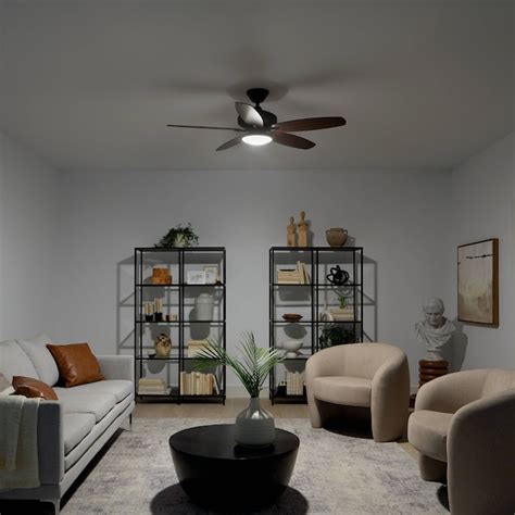 Kichler Renew Designer 52-in Satin Natural Bronze with Walnut Blades ...