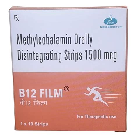 Buy B12 FILM 1500 DISINTEGRATING STRIPS | 19 Minutes Delivery | Apollo ...
