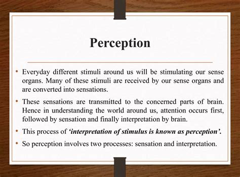Perception- Psychology | PPTX