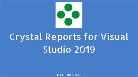 Image result for Visual Studio Crystal Reports Tutorial