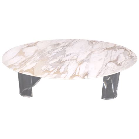 Adrian Pearsall Mid Century Modern Oval Marble Top Walnut Base Coffee ...