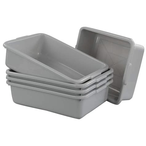 Obston Small Commercial Bus Box, Plastic Wash Tub Basin, 5 Packs ...