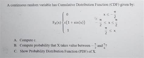 Image result for Continuous Random Variable Cumulative Distribution Function