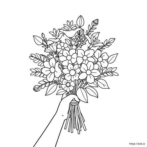 Flower Bouquet Colouring Pages