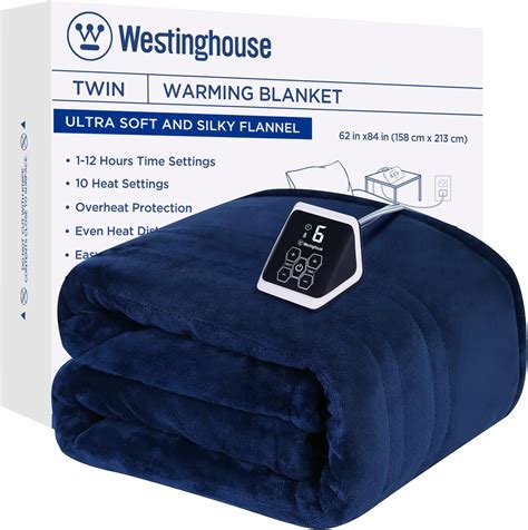 Amazon.com: Westinghouse Heated Blanket Twin Size, Electric Heating Blanket with 10 Heating ...