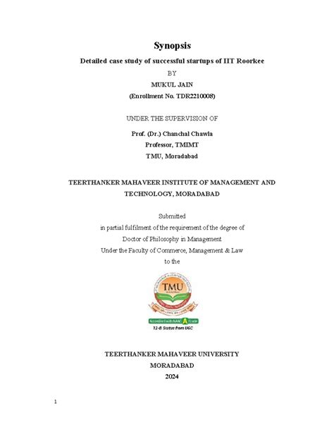Detailed Case Study on Successful Startups from IIT Roorkee - PhD ...