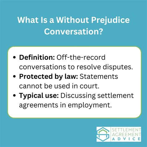 Understanding Without Prejudice Conversations: Tips for Employers and ...