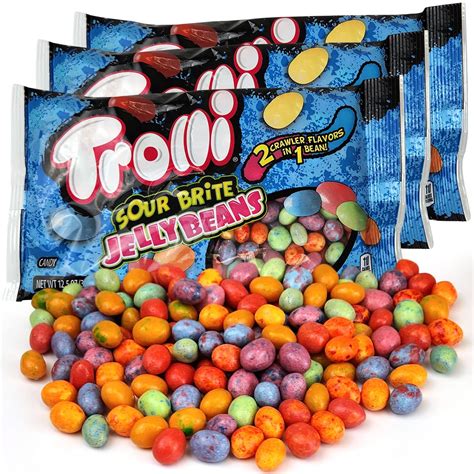 Trolli Sour Brite Jelly Beans Paquete de 3 huevos Trolli de 12.5 onzas ...