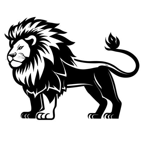 Lion black and white icon clipart transparent background 24029783 PNG