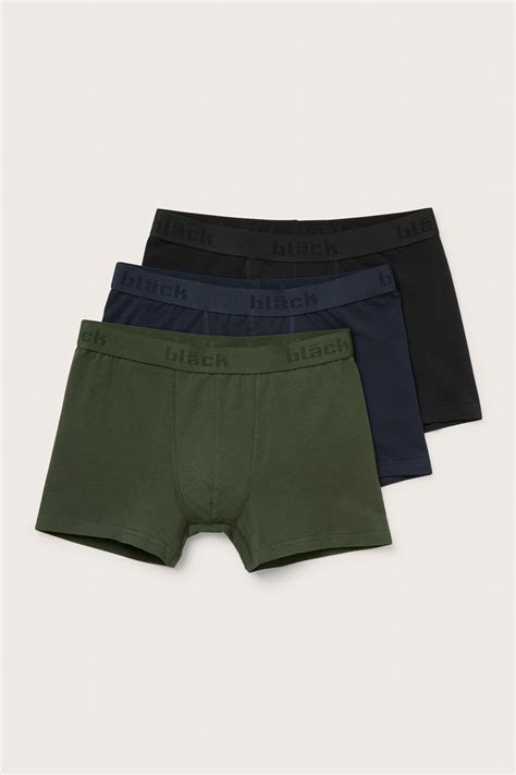 Bläck 3p Cotton Boxer Brief Multi Green | MQ Marqet