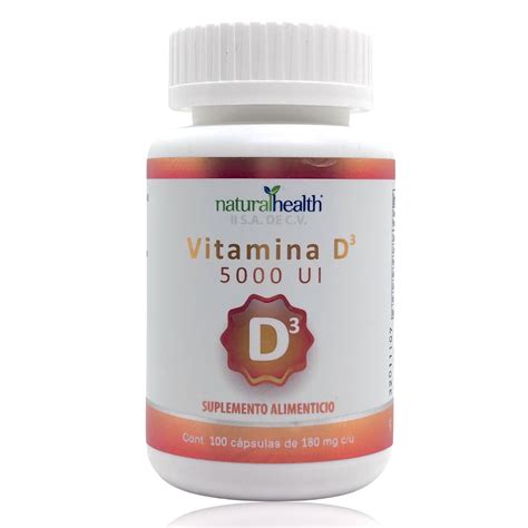 Vitamina D3 5000 UI 100 Caps Natural Health | Walmart en línea