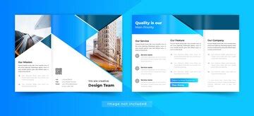 Corporate trifold brochure template | Premium Vector