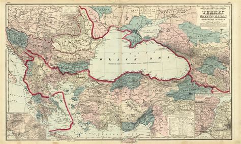 Grays New Map of the Countries Surrounding the Black Sea: - Comprising Turkey in Europe, and ...