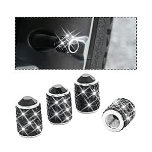 zipelo Bling Valve Stem Caps, 4 Pack Crystal Rhinestone Car Tire Valve ...