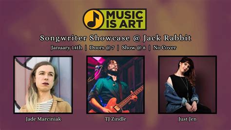 MiA Showcase feat. Jade Marciniak, TJ Zindle, & Just Jen, Jack Rabbit ...