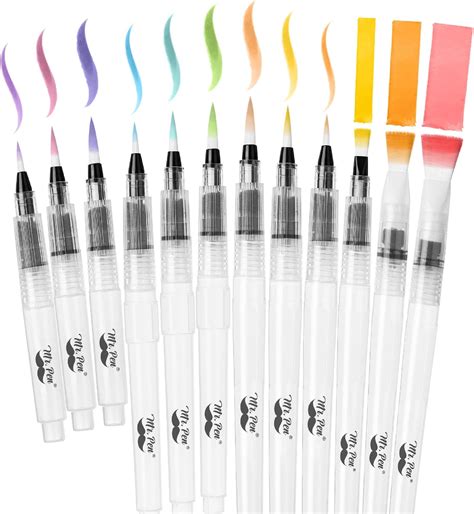 Amazon.com: Mr. Pen- Watercolor Brush Pens, 12 Pack, Watercolor Brushes Set, Watercolor Pens for ...