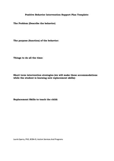 Image result for Positive Behavior Support Plan Forms