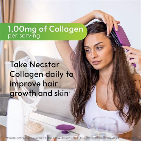 Necstar Colágeno para mujeres y hombres con biotina, queratina, palma ...