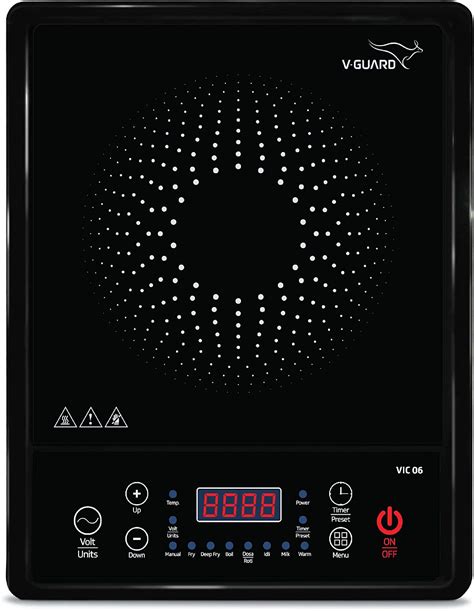 Buy V-Guard VIC 1.6 ELN 1600 Watt Induction cooktop, 7 Cooking Modes, 4 ...