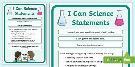 KS1 I Can Science Statement Poster