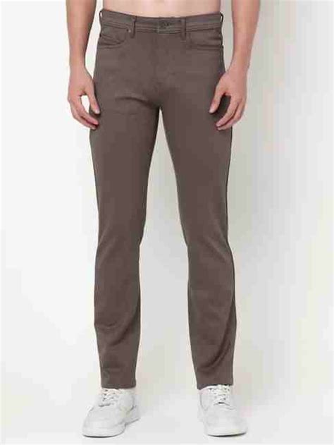 Slim Fit Solid Trousers