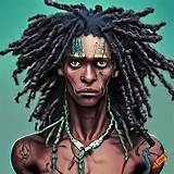 Black man with dreads hairstyle