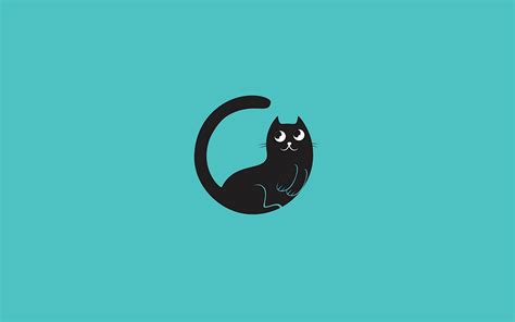 Download wallpaper 1920x1200 cat, minimalism, vector, art widescreen 16 ...