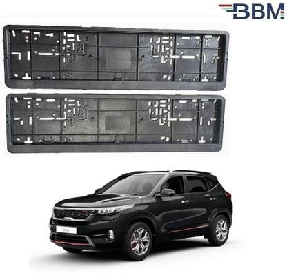 BBM Car Number Plate Plastic Frame Front & Back Side Holder Protector ...