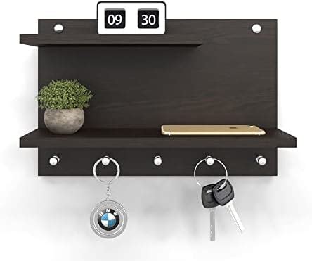 BLUEWUD Skywood Engineered Wood Wall Mounted Decor Key Holder Hanger ...