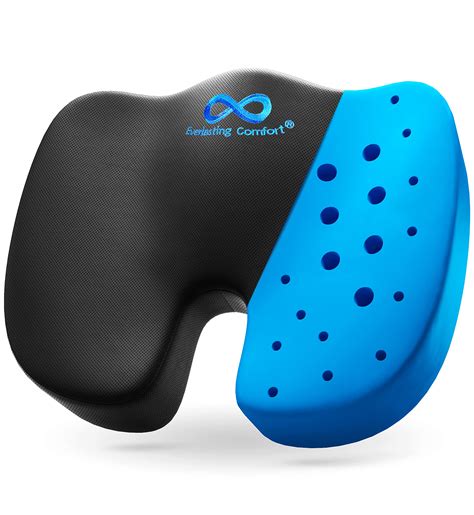 Buy Everlasting Comfort Gel Infused Memory Foam Seat Cushion for Coccyx ...
