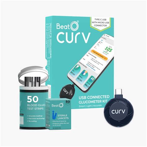 Buy BeatoCURV Connected Glucometer Machine | FREE 50 Strips & 50 ...