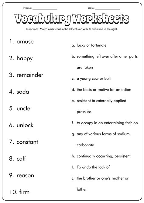 17 9th grade vocabulary worksheets – Artofit