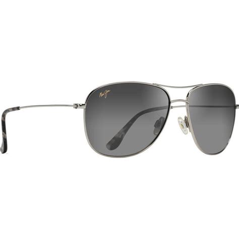 Shop Maui Jim Cliff House Sunglasses Silver/Grey Polarised