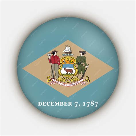 Premium Vector | Delaware state flag vector illustration