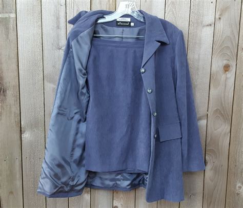 Vintage Disegni Women’s Suit- Jacket & Skirt, Blue, S… - Gem