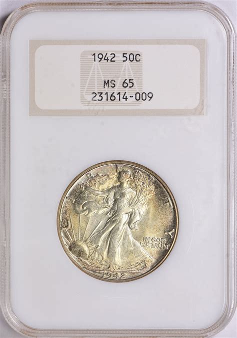 1942 Walking Liberty Half Dollar NGC MS-65 OH (Toned) (Item 1687244 ...