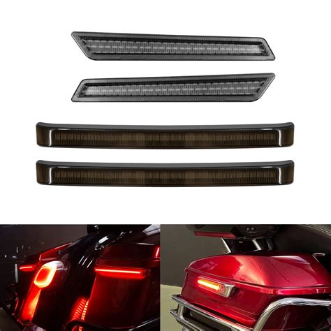 HDBUBALUS Motorcycle Saddlebag Latch Lights + Saddlebag Tail Light ...