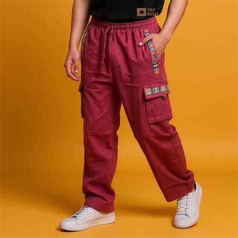 Unisex Maroon Cargo Pant – Folk Bazar